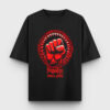 Sirdara ekhono soja - Bengali printed oversized t-shirt in Black color
