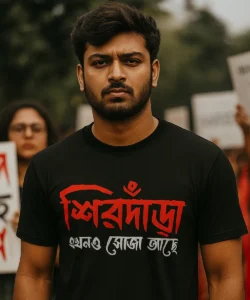 Sirdara Ekhono Soja Ache - Bengali Printed Unisex T-shirt