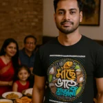 Mache Bhate Bangali - Bengali Printed Unisex T-Shirt
