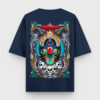 Mahamaya - back side of a Bengali printed Oversized t-shirt in Navy Blue