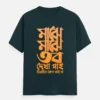 Majhe Majhe Tobo Dekha Pai, Chirodin keno Pai na - Bengali Printed Unisex T-shirt in Petrol Blue