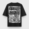 Bishakto Manush Bengali printed Oversized T-shirt in Black color for Fossils fans
