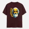 Chitto jetha Bhayshunyo - Rabindranath Tagore t-shirt in Maroon color