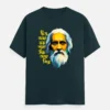Chitto jetha Bhayshunyo - Rabindranath Tagore t-shirt in Petrol Blue color