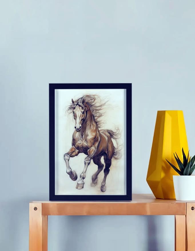 Spirit of the Storm – Majestic Horse Art Framed Poster