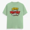 Jade green unisex t-shirt printed with Bengali text 