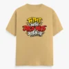 Beige unisex t-shirt with Bengali text 
