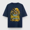 Amader Telepathy'r Jor Ache Feluda Sonar Kella oversized t-shirt in Navy Blue color
