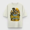 Amader Telepathy'r Jor Ache Feluda Sonar Kella oversized t-shirt in Off White color