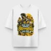Amader Telepathy'r Jor Ache Feluda Sonar Kella oversized t-shirt in White color